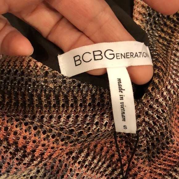 BCBGENERATION Mesh Lace Up Back Flutter Sleeve SM Relaxed Fit Girly Mini Dress - Picture 14 of 16